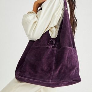 Free People purple suede tote
